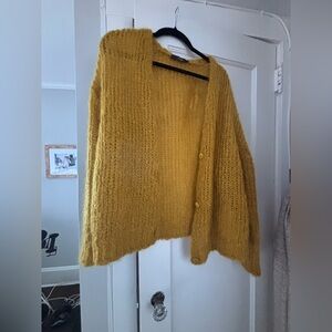 Like-New MaxMara Mustard Yellow Cardigan